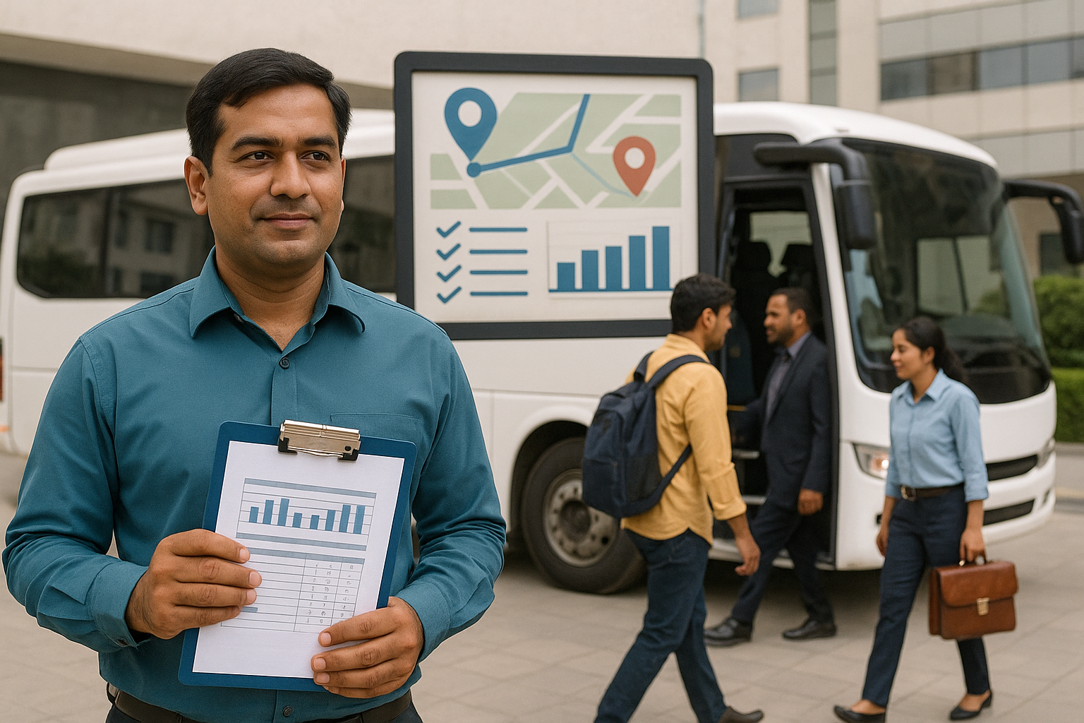 Corporate shuttles with reporting